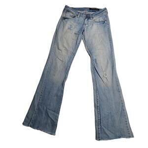 John John Distressed Bootcut Mid Rise Blue Brazilian Jeans US 8 Waist 28  2030